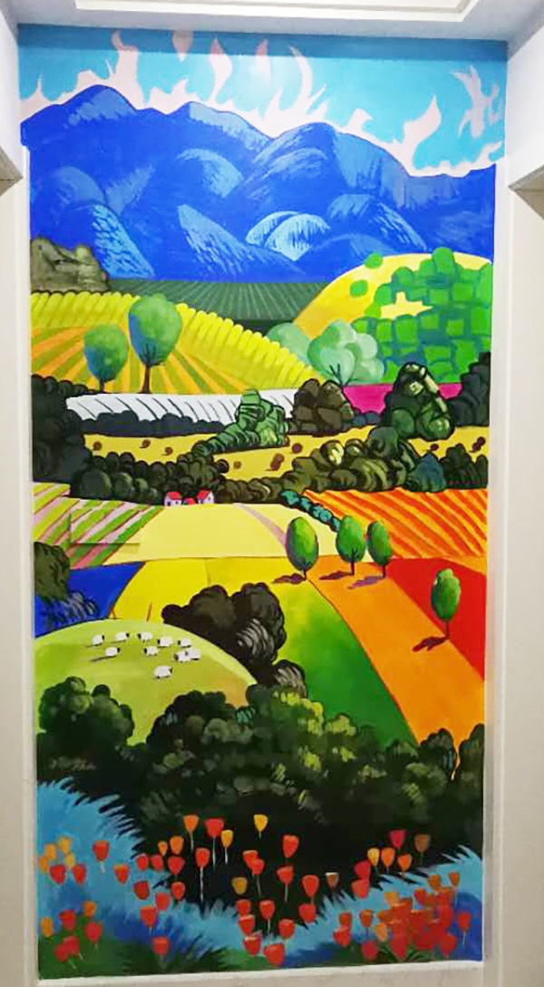 苏州九龙仓天灏过道彩绘2