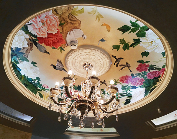 张家港红星美凯龙展厅顶面彩绘1